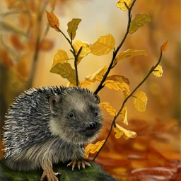 drawing mydrawing digitalart autumn hedgehog